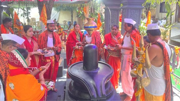 सेलूतील श्रीमहेश्वर शिवलिंगाचा प्राणप्रतिष्ठा सोहळा उत्साहात; जलाभिषेकासाठी मोठी गर्दी