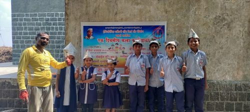 केमापूर येथील कार्यशाळेला उत्स्फूर्त प्रतिसाद; विविध उपक्रमांमध्ये मुले झाली दंग