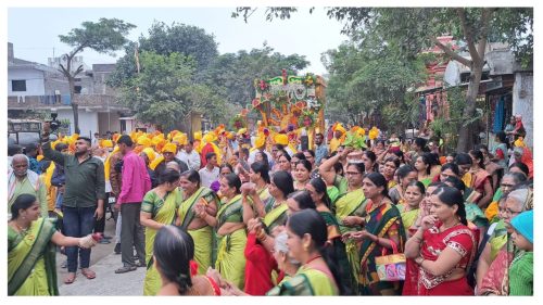 Panchmukhi Ganpati : सेलूतील श्री पंचमुखी गणपती प्रतिष्ठापनेची शोभायात्रा उत्साहात; ढोलताशा पथकाने वेधले लक्ष