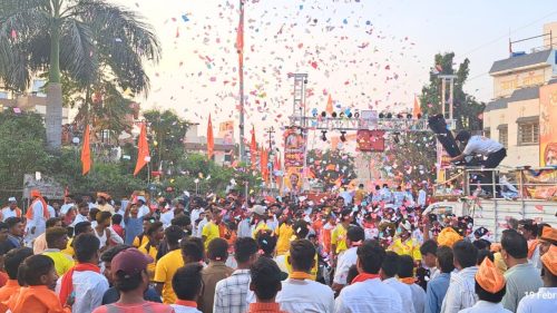 छत्रपती शिवाजी महाराज जयंती : सेलूतील शिवप्रतिष्ठान हिंदुस्थानच्या मिरवणुकीने वेधले लक्ष