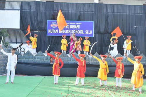शिवजयंतीनिमित्त बाहेती बिहाणी इंग्लिश शाळेत विविध कार्यक्रम